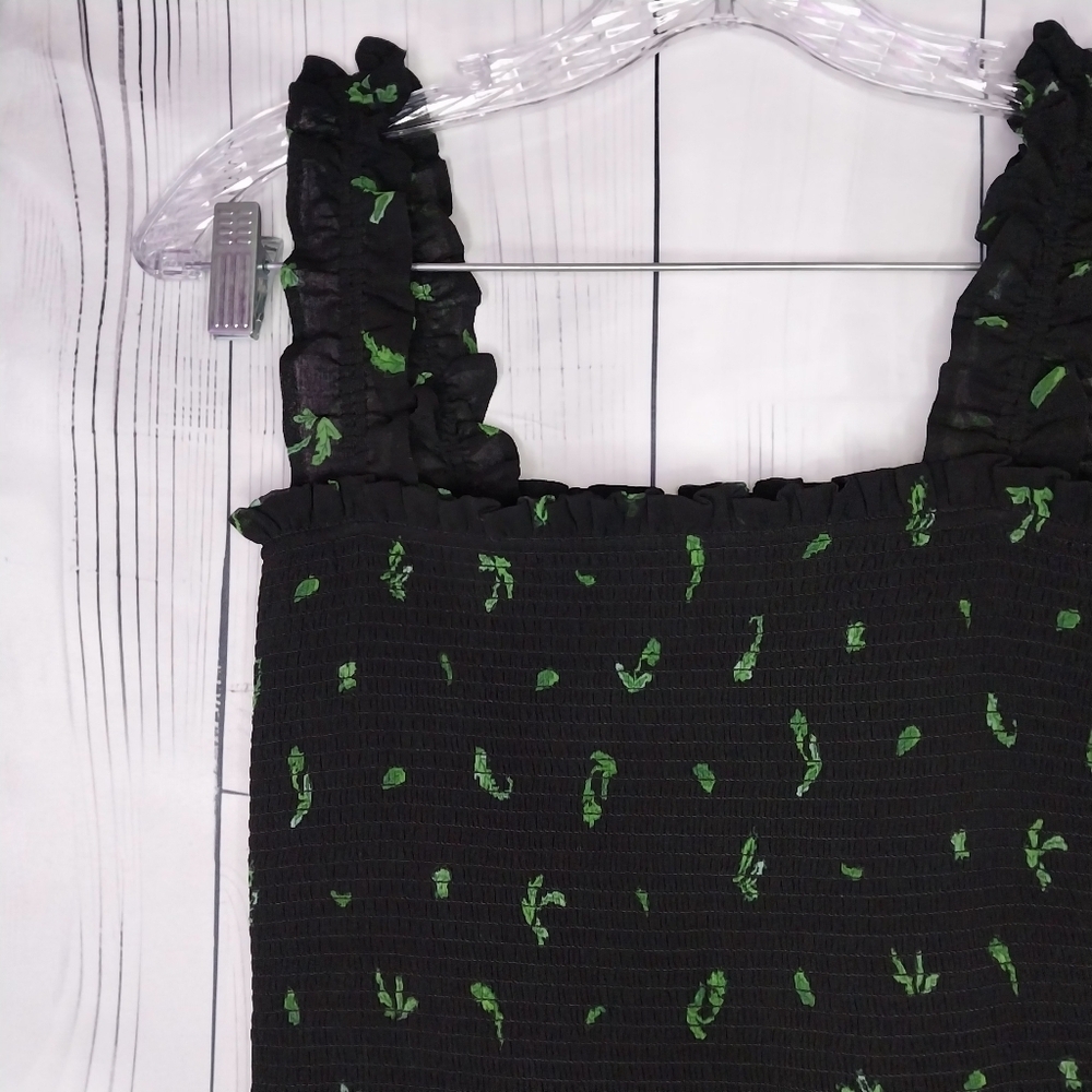 Wilfred Aritizia Luella smocked ruffle mini square neck ditzy floral dress - Picture 4 of 10